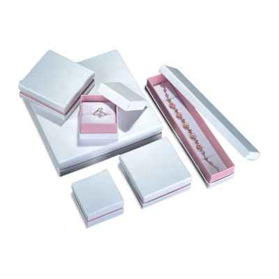 Top brand branded luxury Hot Sale Free Sample White Pink Jewelry Packaging Box